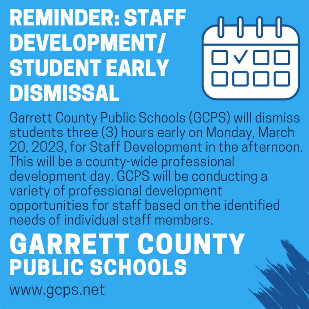  Infographic highlighting staff development/early dismissal as detailed in the story.